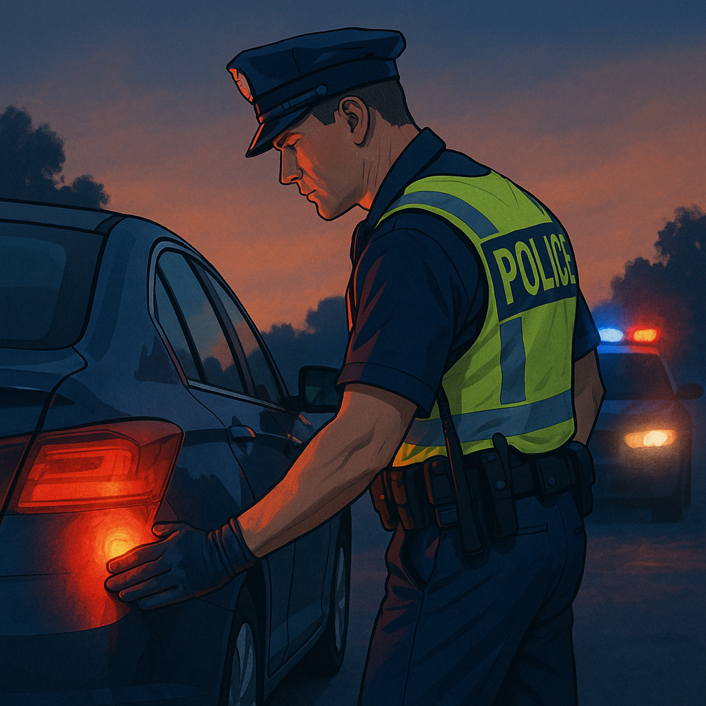 Why Do Police Officers Touch Your Tail Light During a Traffic Stop?